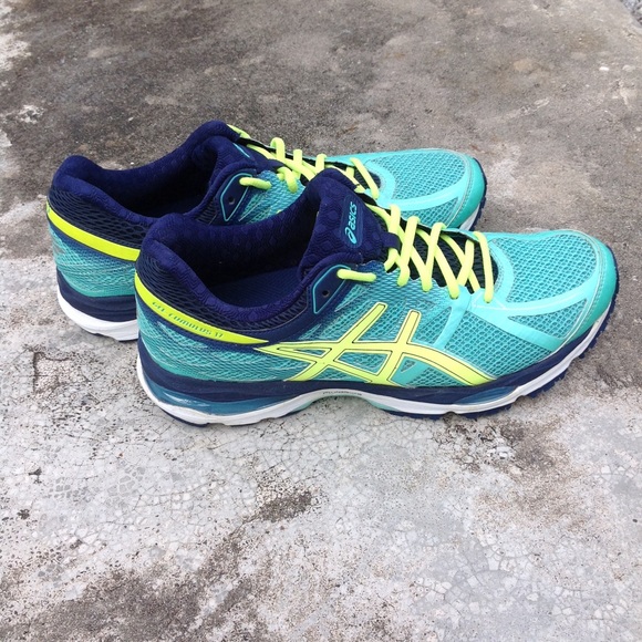 ladies navy asics trainers